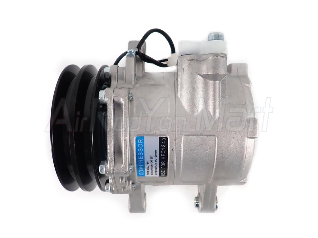 คอมแอร์ Caterpillar 306E / 313B 2ร่อง ออกบน 12V