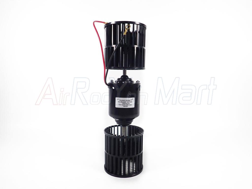 มอเตอร์ พัดลมแอร์ 6200 รอบ 12V แบบใบสั้น (ความยาวใบพัด 8.5 ซม.) แบบใบพัด: ใบสั้น 8.5 ซม.