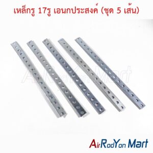 เหล็กรู 17รู เอนกประสงค์ (ชุด 5 เส้น) ความยาว 29 ซม. กว้าง 1.8 ซม.