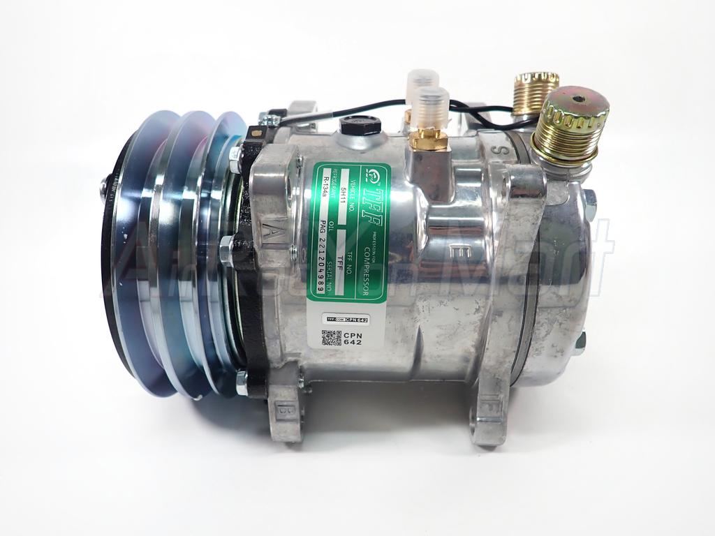 คอมแอร์ 507 (5S11) 12V หัวโอริง แบบมีหัวเติมน้ำยา 1/4" ด้านบน