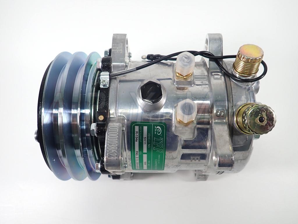 คอมแอร์ 507 (5S11) 12V หัวโอริง แบบมีหัวเติมน้ำยา 1/4" ด้านบน