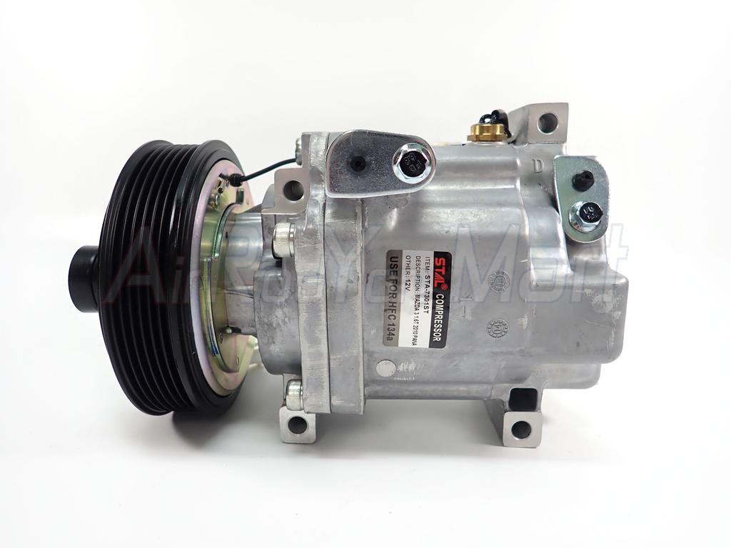 คอมแอร์ Mazda 3 2006-2012 BK/BL เครื่อง 1.6 รุ่นคอมรูใหญ่ (แบบคอมพานาโซนิค รูใหญ่)