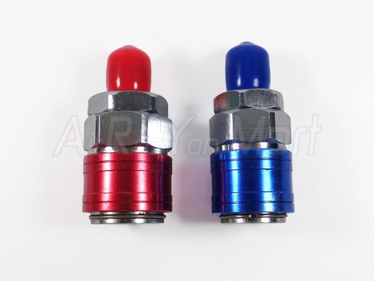 หัวคอปเปอร์ เติมน้ำยาแอร์ R134a แบบกด (ในชุดมี 2 ชิ้น แดง-น้ำเงิน) AC Quick Coupler & Adapter R134a
