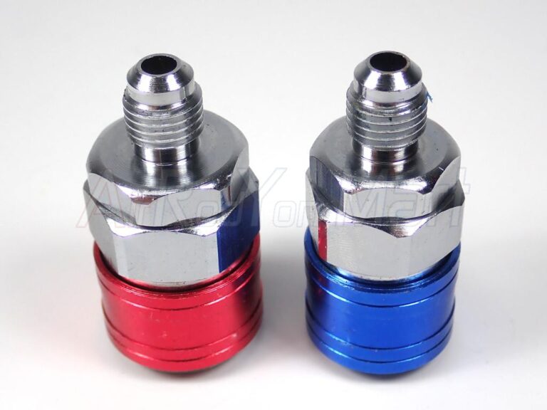 หัวคอปเปอร์ เติมน้ำยาแอร์ R134a แบบกด (ในชุดมี 2 ชิ้น แดง-น้ำเงิน) AC Quick Coupler & Adapter R134a