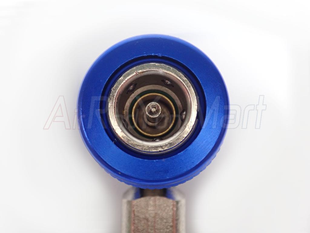หัวคอปเปอร์ เติมน้ำยาแอร์ R134a แบบหมุน สีน้ำเงิน (ด้าน Low) Naza AC Quick Coupler & Adapter R134a