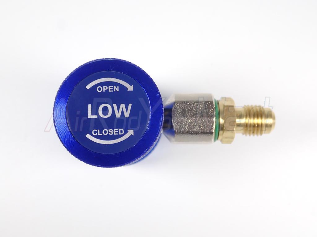 หัวคอปเปอร์ เติมน้ำยาแอร์ R134a แบบหมุน สีน้ำเงิน (ด้าน Low) Naza AC Quick Coupler & Adapter R134a