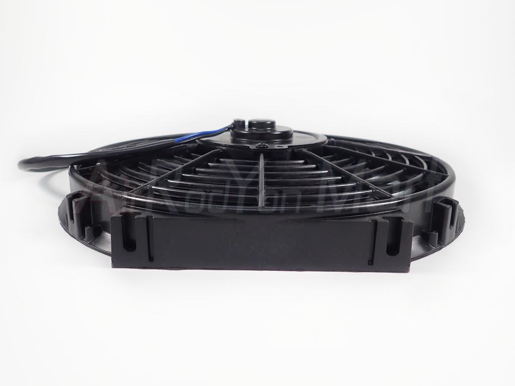 พัดลม 12 นิ้ว 10 ใบ 12V (ใบโค้งS แบบเป่าแผง) ระบบไฟ DC 12V 80W