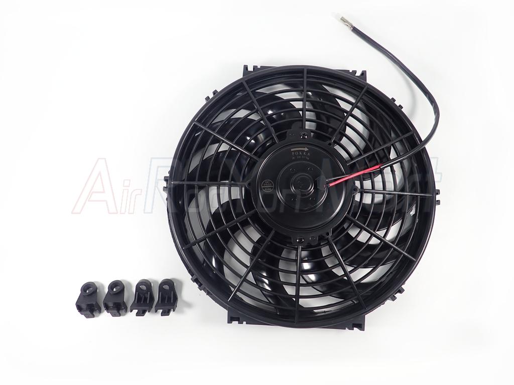 พัดลม 12 นิ้ว 10 ใบ 24V (ใบโค้งS แบบเป่าแผง) ระบบไฟ DC 24V 80W