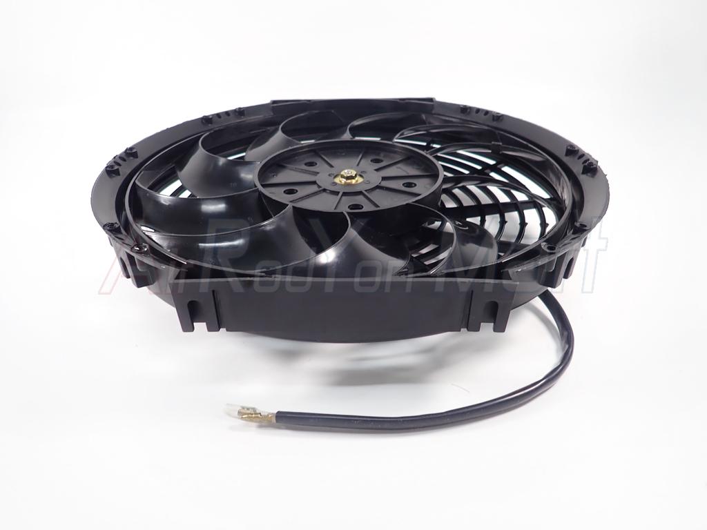 พัดลม 12 นิ้ว 10 ใบ 24V (ใบโค้งS แบบเป่าแผง) ระบบไฟ DC 24V 80W