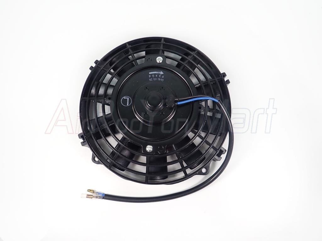 พัดลม 7 นิ้ว (โครง 8 นิ้ว) 10 ใบ 12V (กลับทางใบได้ สามารถใช้ได้ทั้งแบบดูดและเป่า) ระบบไฟ DC 12V