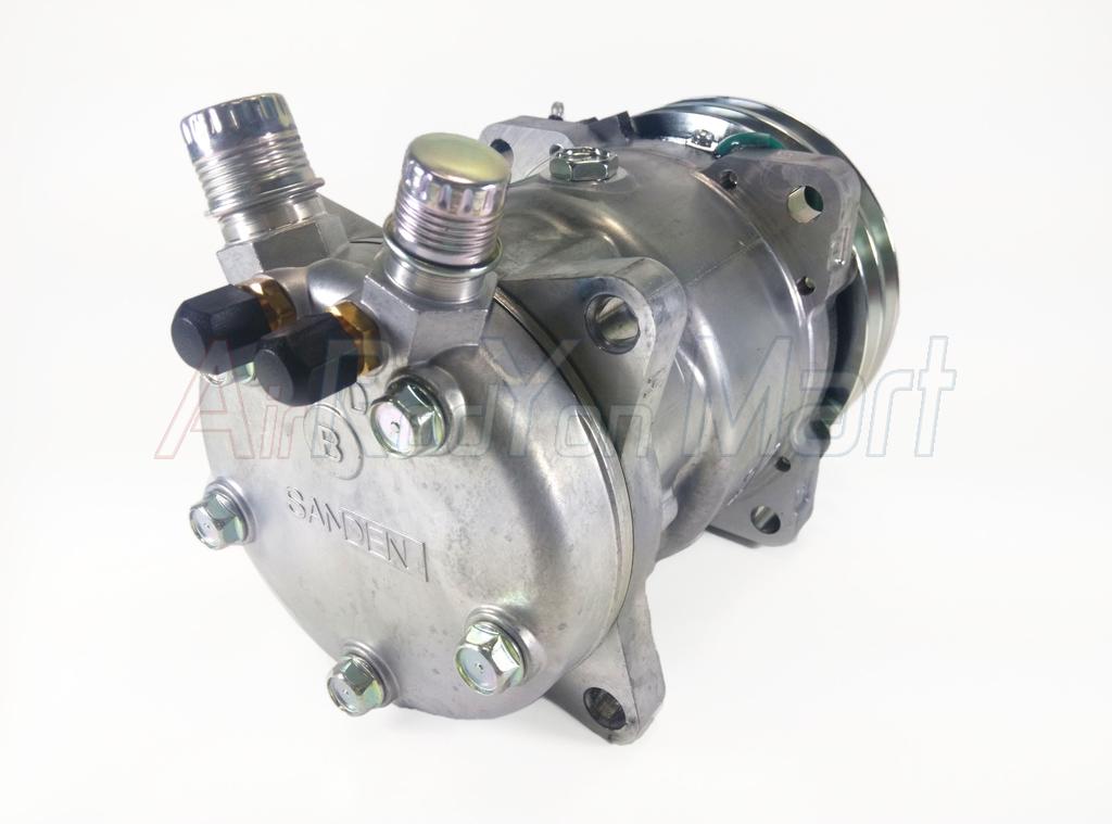 คอมแอร์ Sanden 508 (5S14) หัวเทเปอร์ 24V (S6698 มีหัวเติม) แบบ: 24V เทเปอร์ มีเติม Sanden