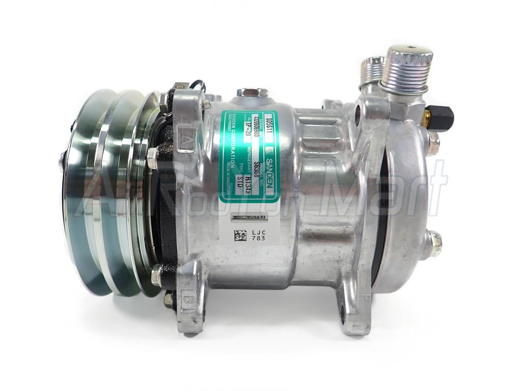 คอมแอร์ Sanden 507 (5S11) หัวเทเปอร์ 12V (S6368 มีหัวเติม) แบบ: 12V เทเปอร์ มีเติม Sanden