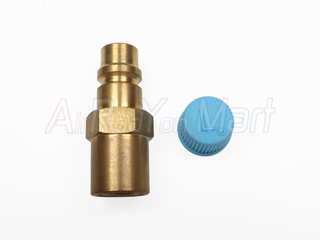 หัวเติมน้ำยาแอร์แบบเกลียว Volk ฝั่ง Low ( แบบแปลงใช้ไส้ศร R134a รถญี่ปุ่น )