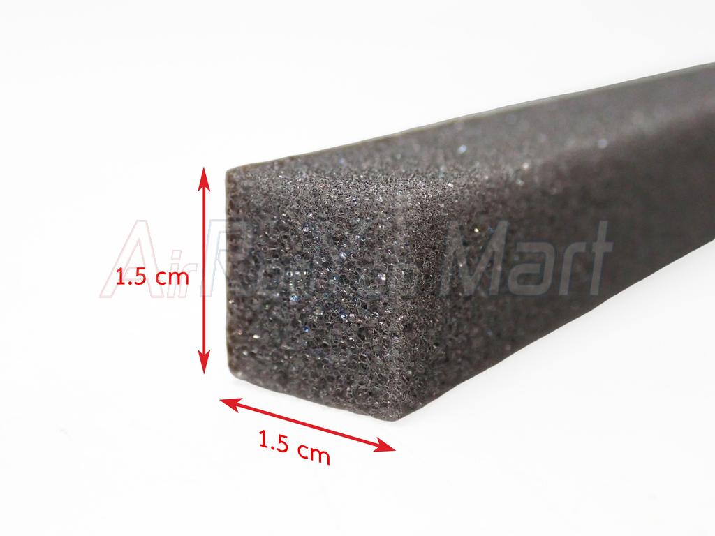 ฟองน้ำติดตู้แอร์ แบบเส้น ขนาด 1.5x1.5 ซม. ยาว 1 เมตร (10เส้น) จำนวน : 10 เส้น (BR)